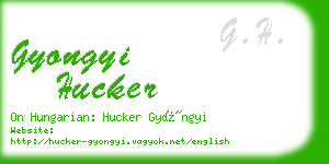 gyongyi hucker business card